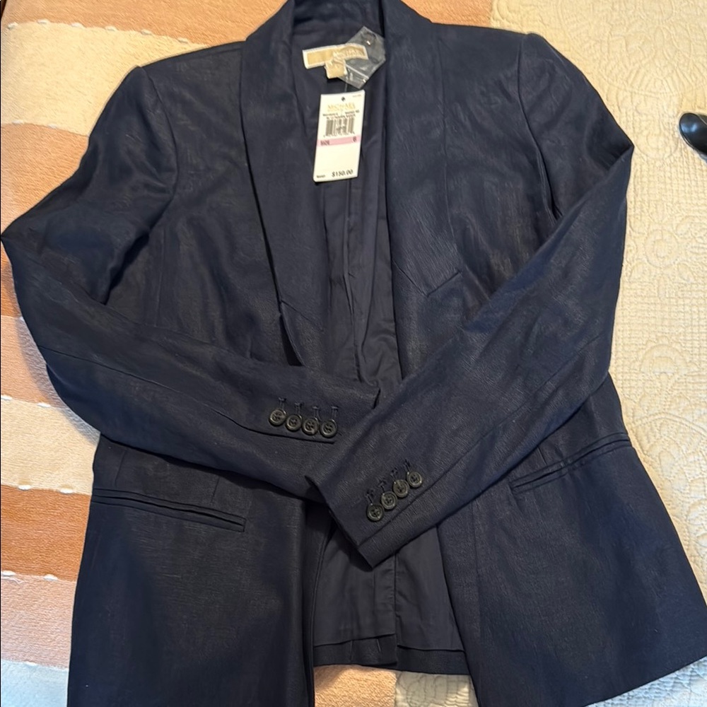 Women's Navy Blazer 100%linen